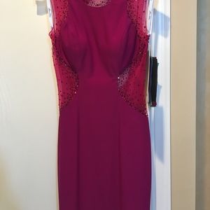 Mon Cheri Mesh and Rhinestone dress